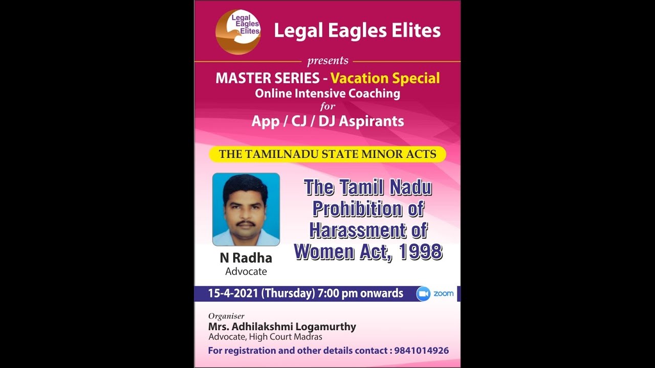 The Tamil Nadu Prohibition of Harassment of Women Act, 1998 by Mr. N. Radha
