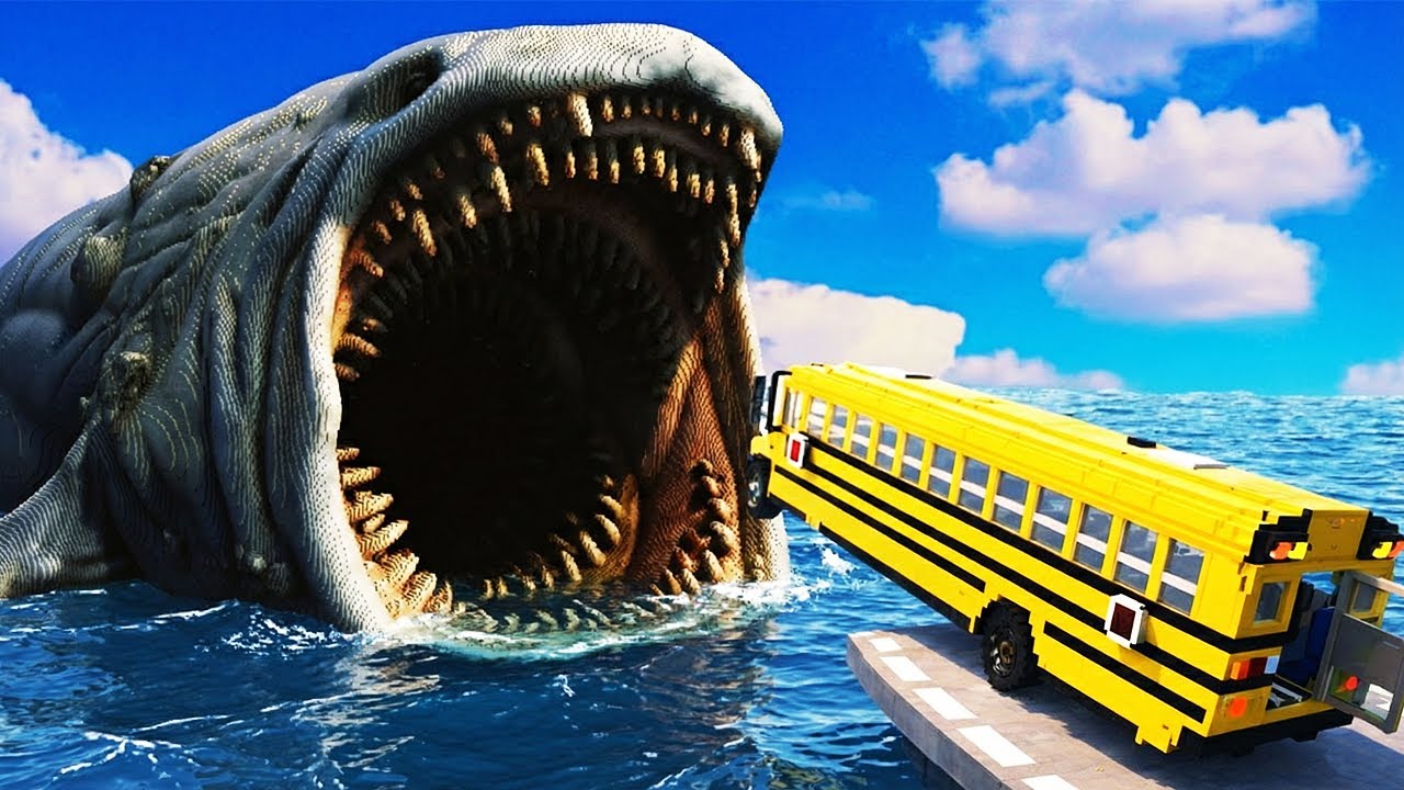 Cars vs Bridge Bloop Sea Monster | Teardown