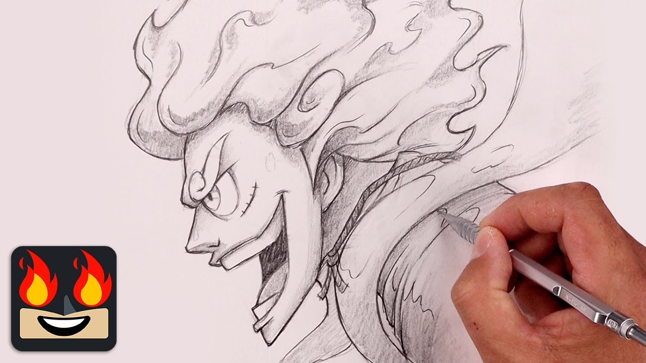 Как нарисовать Луффи Гир 5 | Урок по рисованию эскизов One Piece