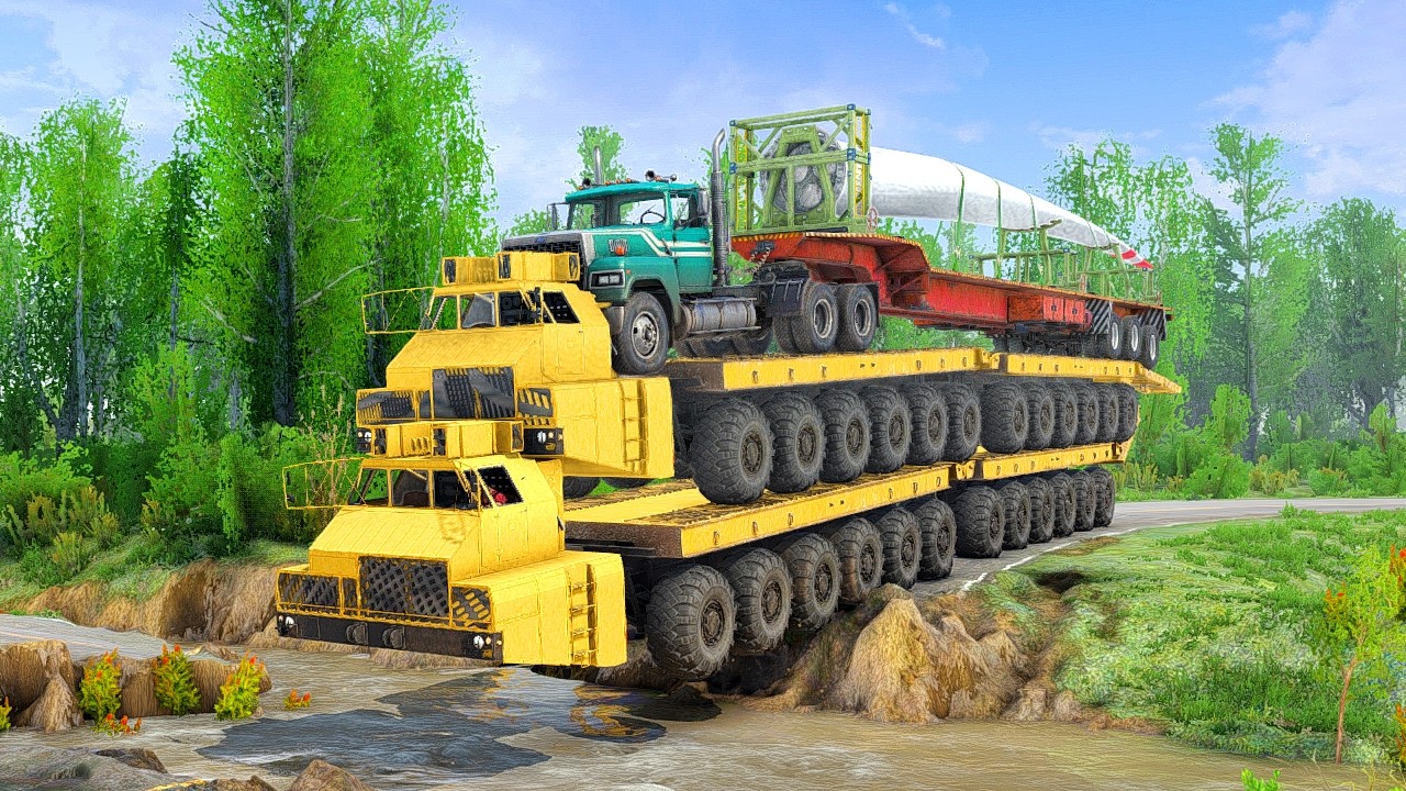 The EASY WAY to Cross Rivers with Heavy Load Trucks