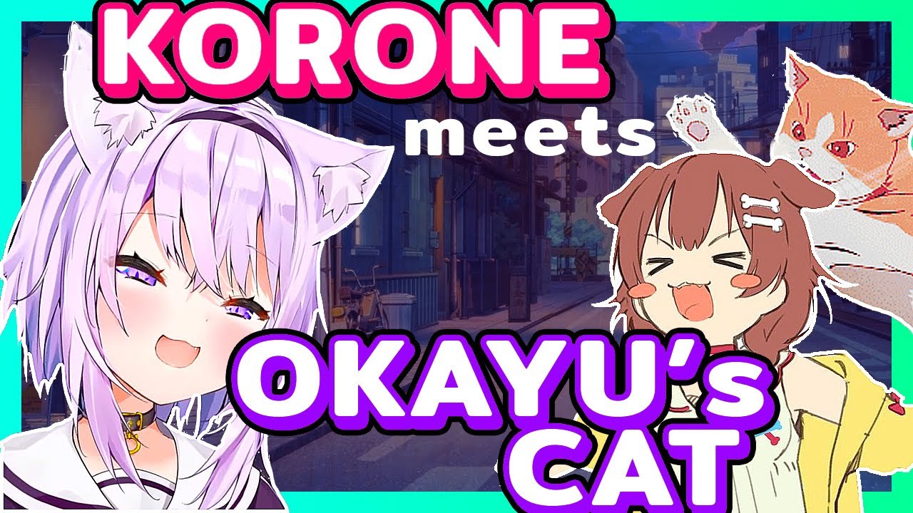 【ENG Sub】Nekomata Okayu - Okayu's cat meets a doggo