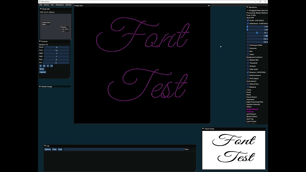 converting a bitmap font to a centerline trace for LED 