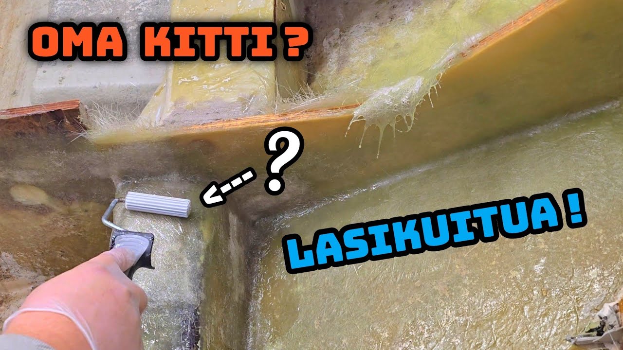 Liimataan Jäykisteitä Veneen Runkoon ! DIY Lasikuitukitti ?