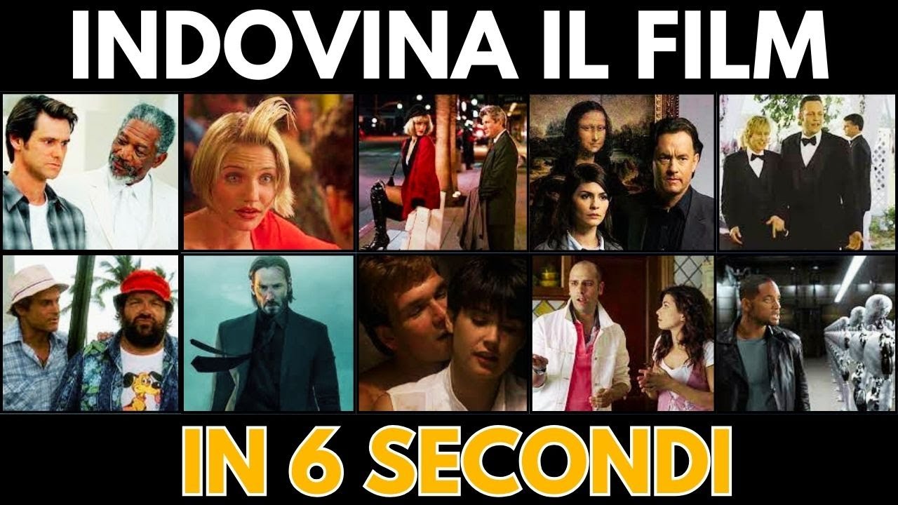 Indovina 50 FILM dall' IMMAGINE in 6 Secondi ciascuno PARTE 1 | Quiz FILM