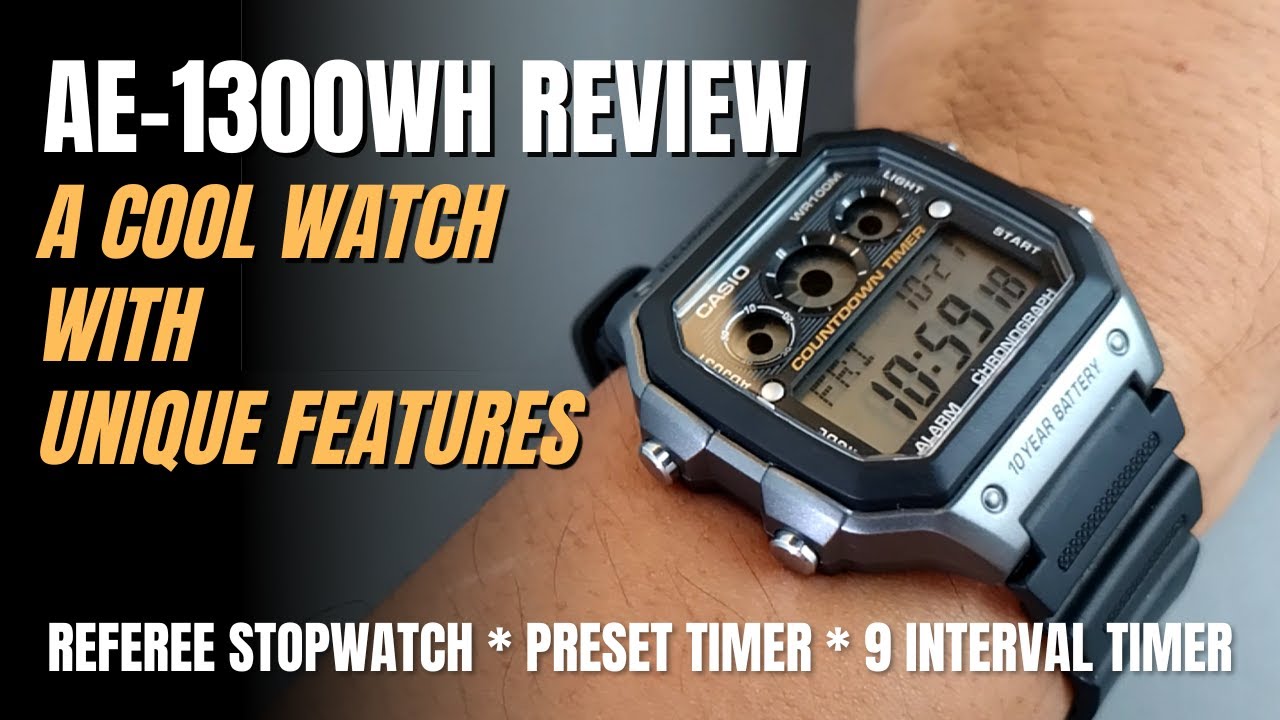 Обзор Casio AE1300: часы-таймер для рефери с уникальными функциями / AE1300W AE1300WH