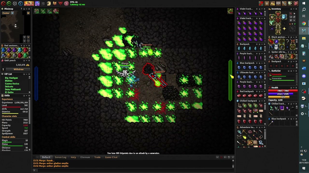 How not to hunt Venerators! - Medivia Legacy
