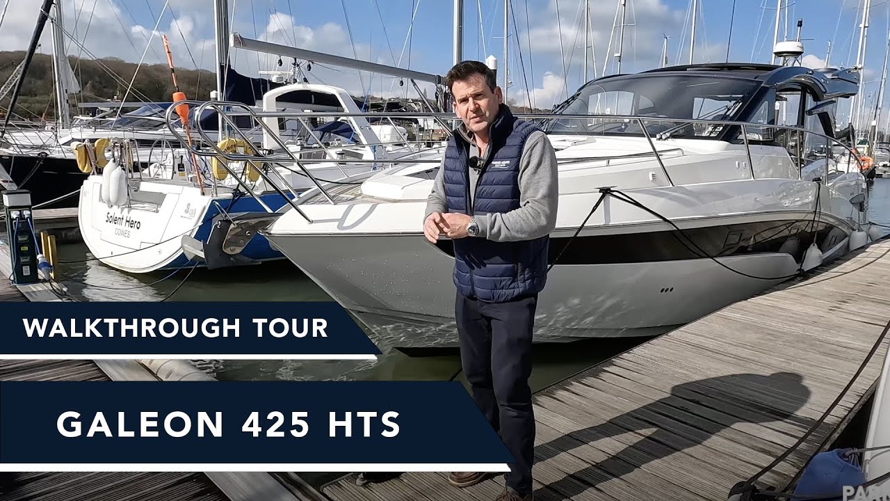 Моторный крейсер за 400 тысяч фунтов стерлингов! Видеообзор яхт-тура Galeon 425 HTS — приводы Vol...