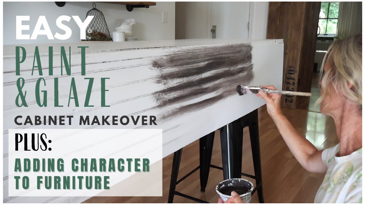 Glaze Furniture Technique ~ Furniture Makeover ~ Distressing Furniture ~ Paint and Glaze Cabinet