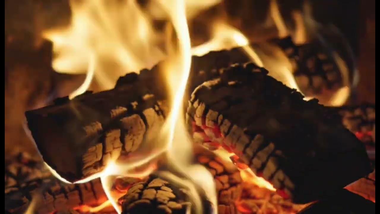 Relaxing Fireplace Sounds, Soft Crackling Fire, Burning Logs, Cozy Fireplace