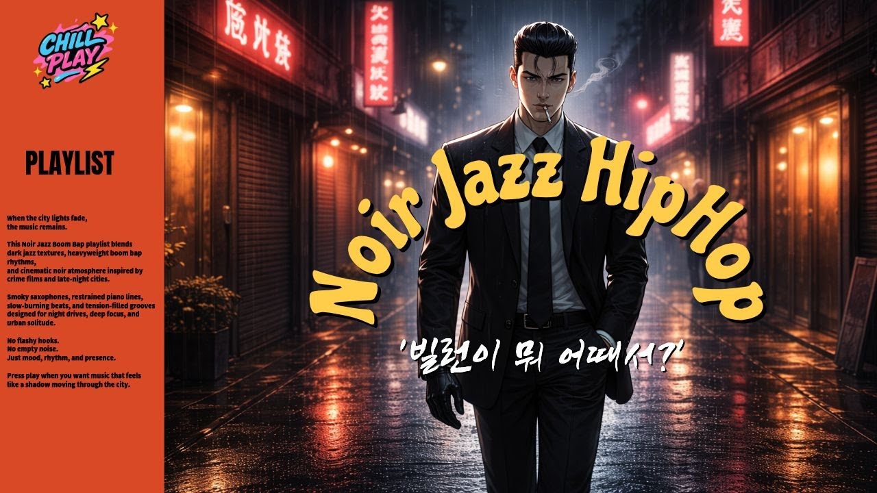 🌈 [𝑷𝒍𝒂𝒚𝒍𝒊𝒔𝒕]🚬〈밤에 혼자 있을 때 그냥 틀어두기 좋은 Noir Jazz Boom Bap〉# Noir Jazz Boom Bap#playlist #jazzboombap