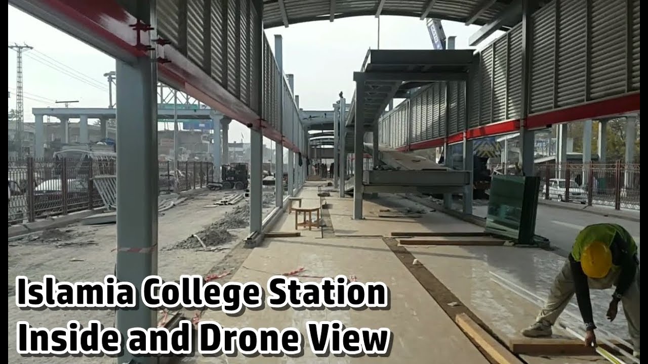 BRT Peshawar Fast Progress | Islamia College STATION Inside & Drone View Construction