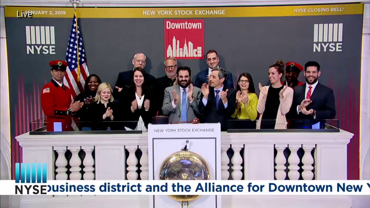 Alliance for Downtown New York Rings the NYSE Closing Bell