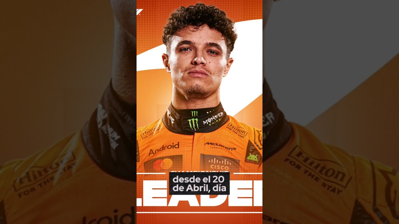 Lando Norris, vuelve al liderato de nuevo desde Abril. 