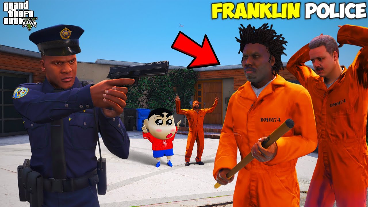 Franklin Join Police And Went On Mission With Shinchan In GTA 5!!