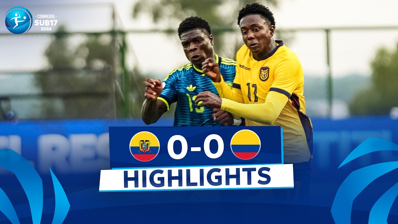 ECUADOR vs. COLOMBIA [0-0] | RESUMEN | CONMEBOL SUB17 | FASE DE GRUPOS