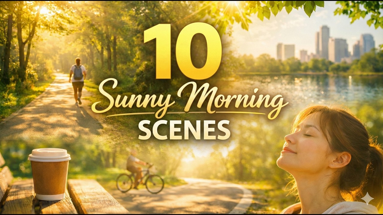 Sunlit Morning Walk ☀️ 10 Peaceful Park Scenes to Refresh Your Day