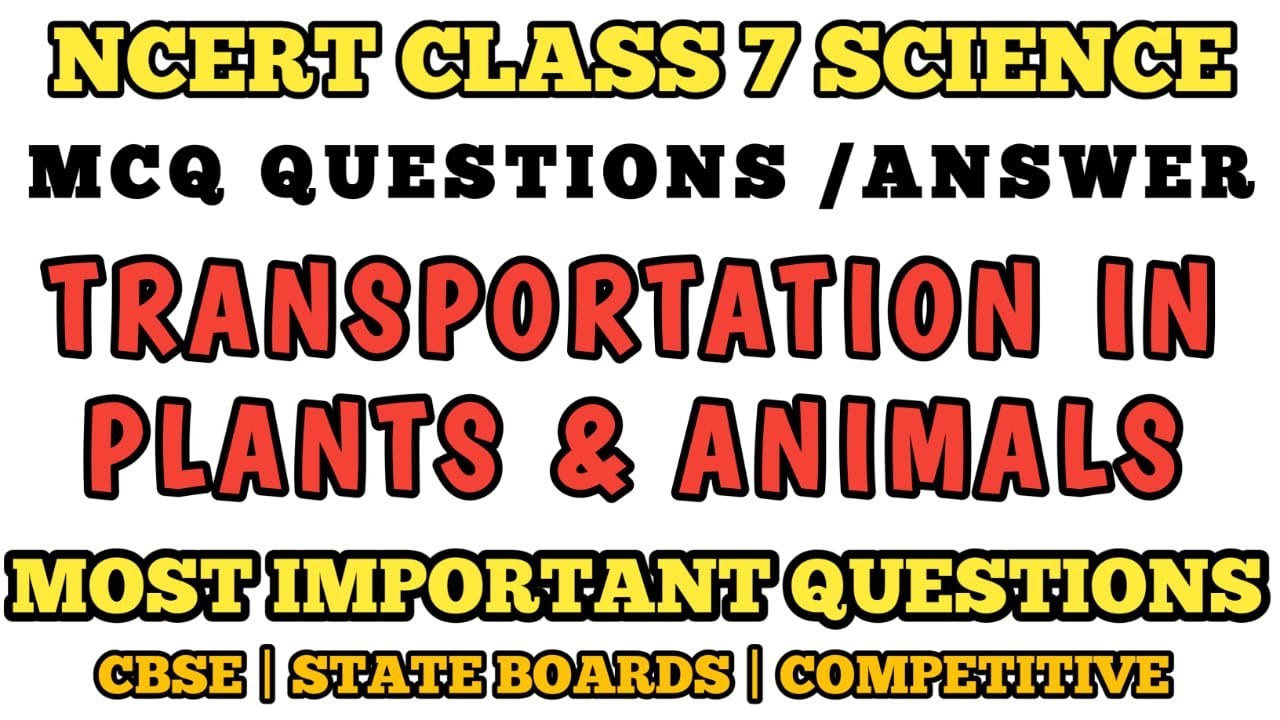 Best MCQ Class 7 Transportation in Plants and Animals Full Chapter | Class 7 Science MCQ #class7mcq
