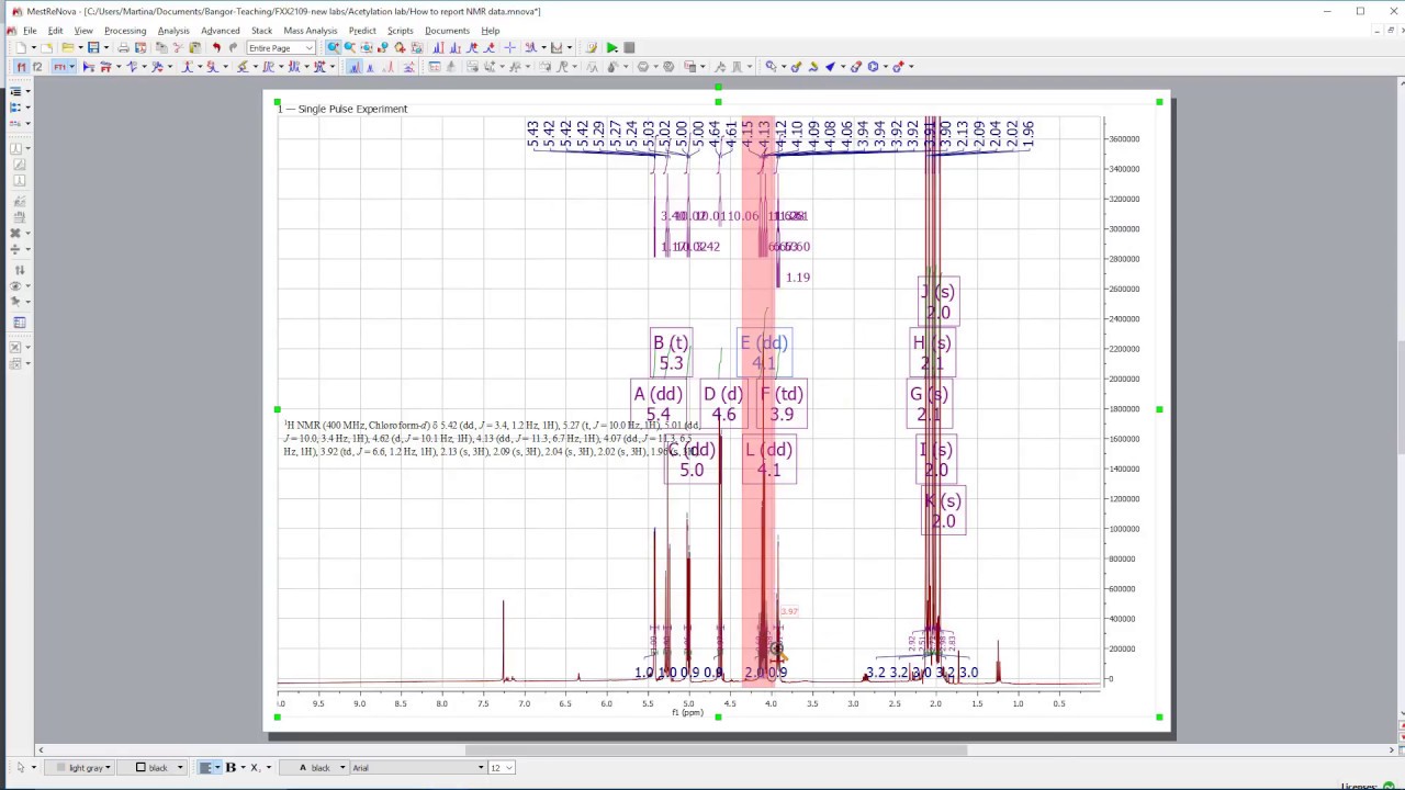 MNova NMR analysis part 2 of 3