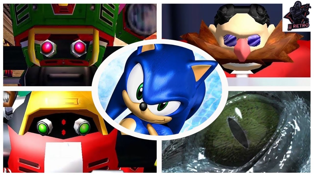Sonic Adventure DX - All Bosses with Cutscenes + Ending (NO DAMAGE)