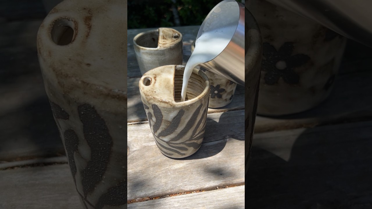 Make a to-go pottery cup with me 💫 #ceramics #pottery #ceramic