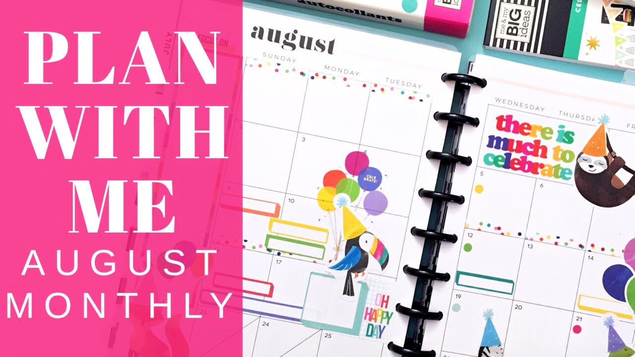 PLAN WITH ME | August Monthly | Animal Birthday Spread