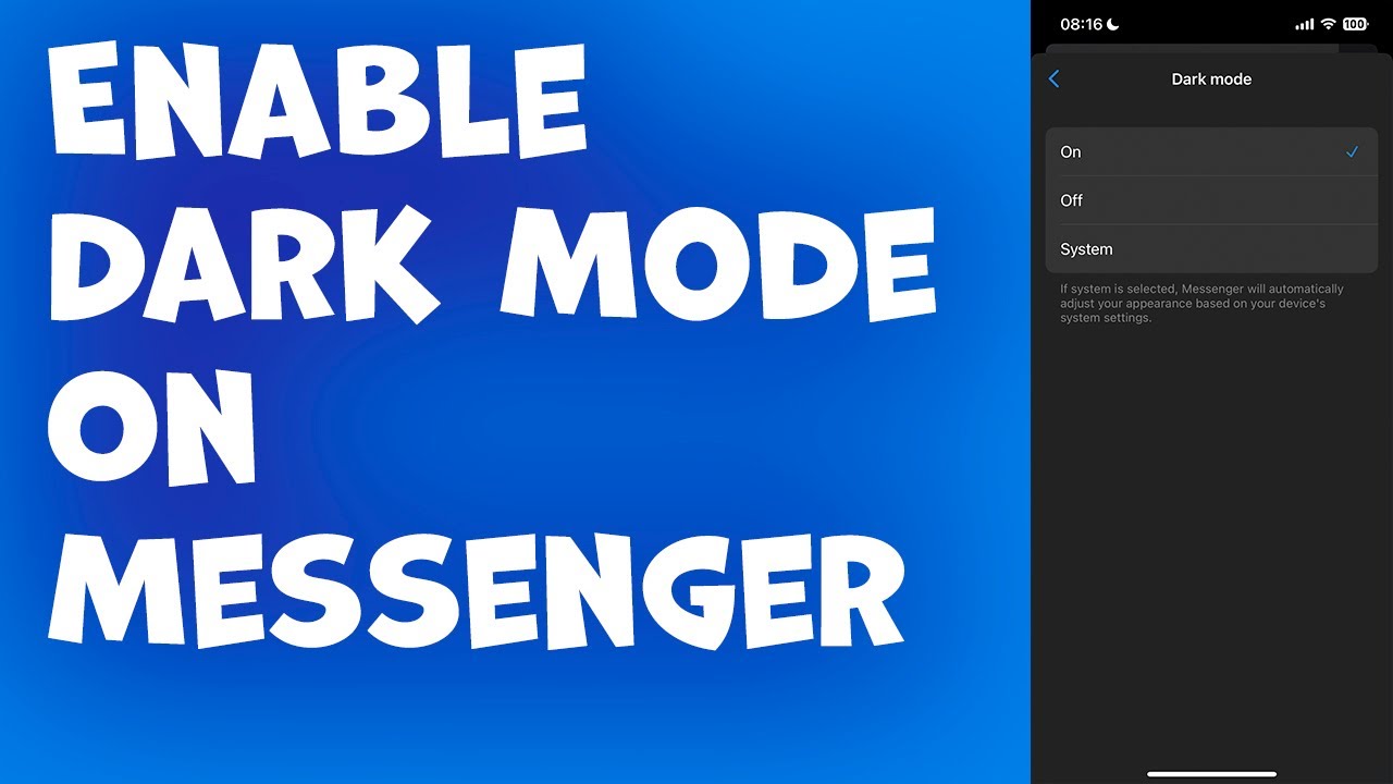 How To Enable Dark Mode On Messenger