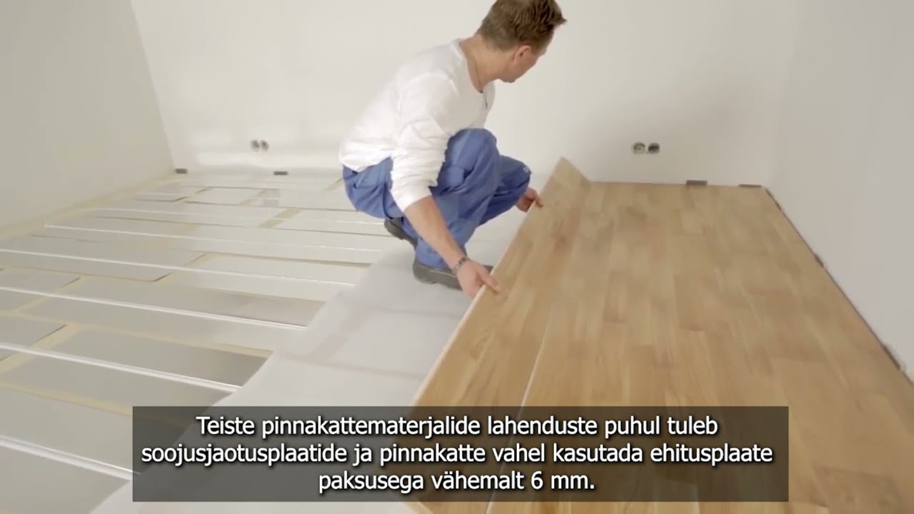 KoskiTherm põrandakütte plaadi paigaldus