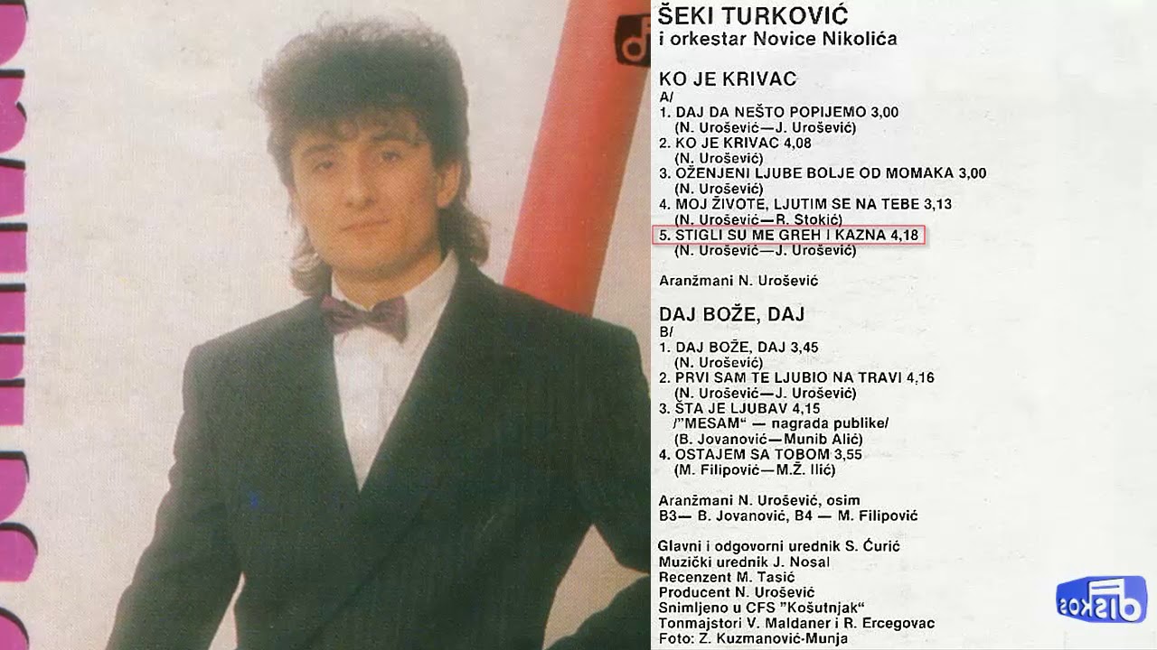 Seki Turkovic - Stigli su me greh i kazna - (Audio 1988)