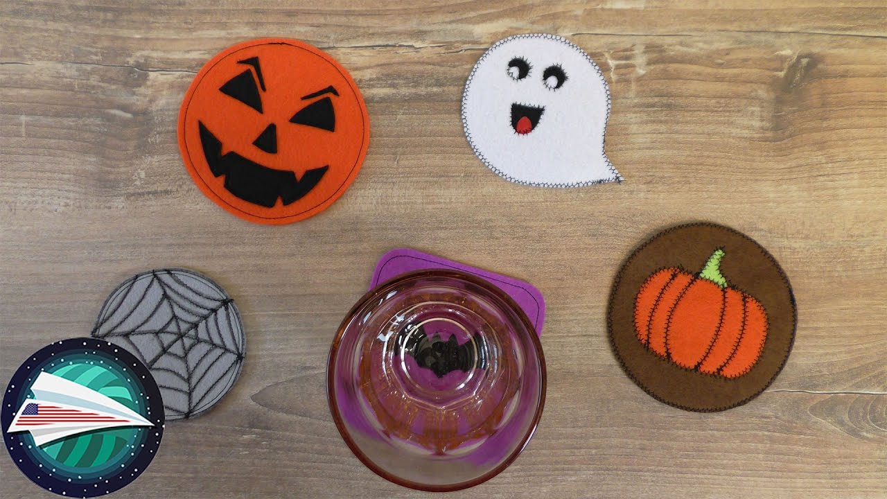 HALLOWEEN Felt COASTERS | Halloween & Fall DIY Ideas | Easy Sewing for Beginners