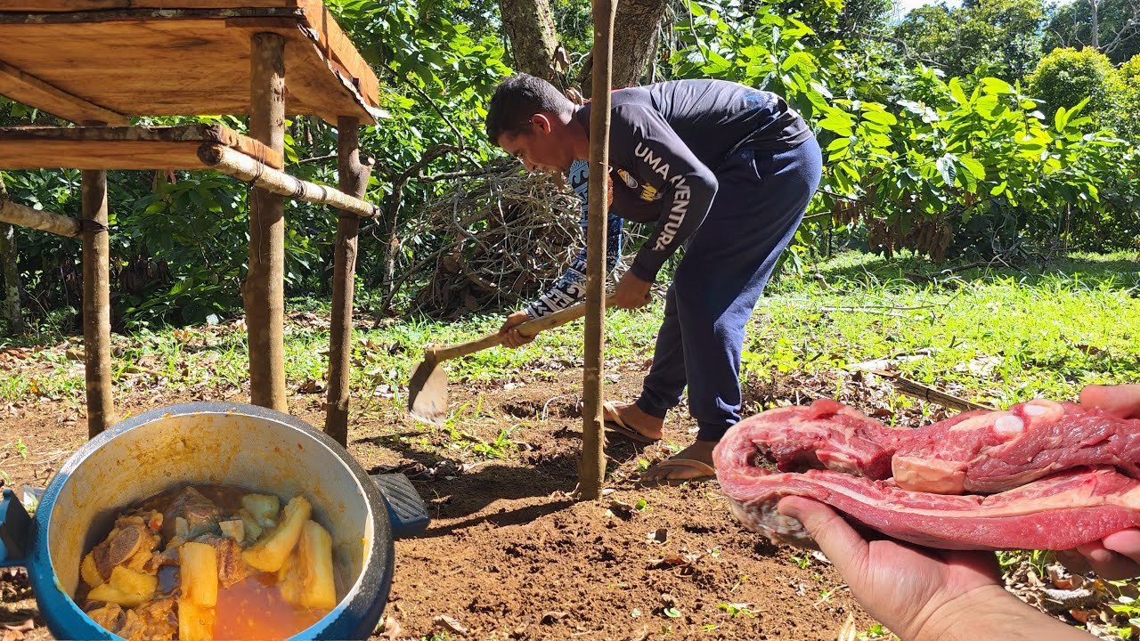 A vida na Roça: Começando Nosso Plantio + Uma Costela com Mandioca
