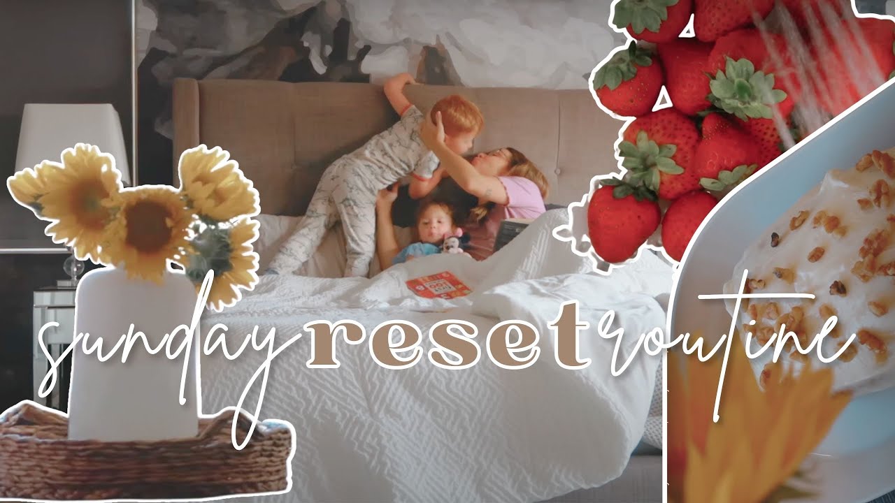 sunday reset routine | trader joe's haul, planning my week, baking, skincare