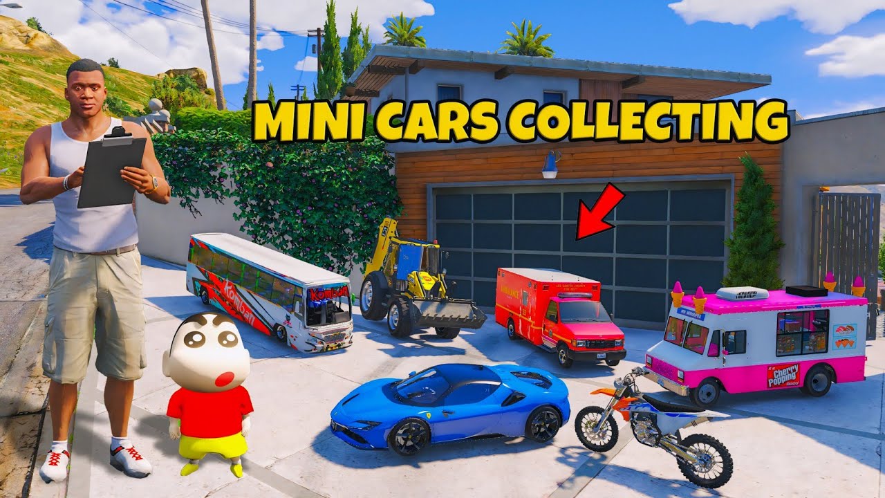 Shinchan & Franklin Collecting Mini RC JCB And Bus in Gta 5
