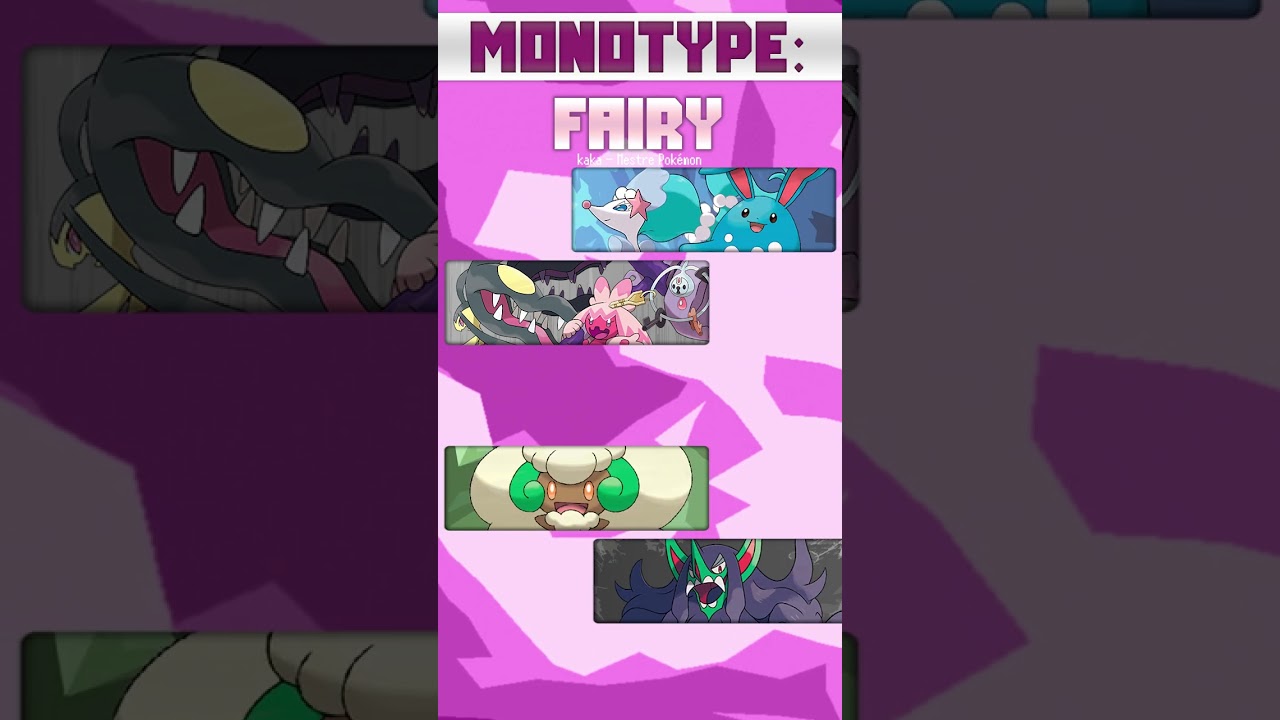 MELHOR time MONOTYPE FADA em Pok&eacute;mon! #shorts