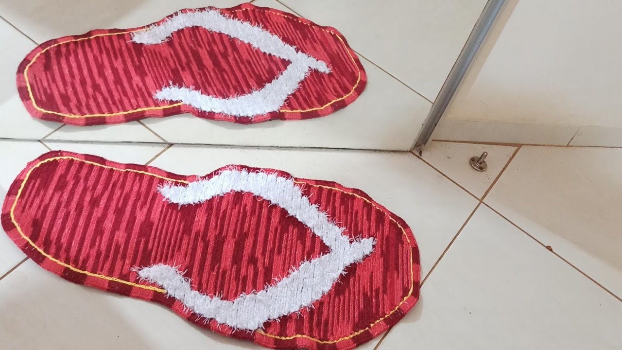 Vamos fazer um tapete chinelo,bem fácil,e lindo pode decorar qualquer cantinho da casa