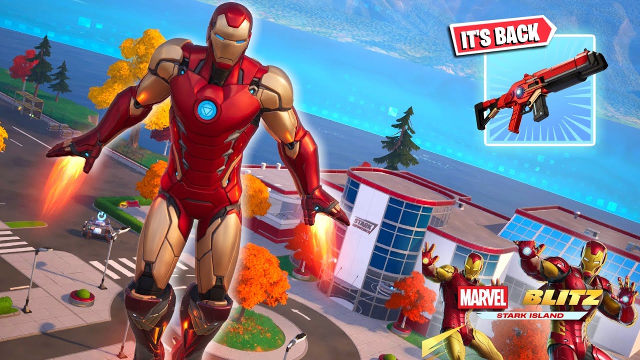 New Marvel Stark Industries Fortnite Blitz Royale Map is Insane!