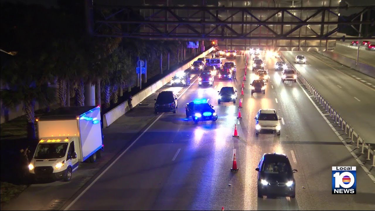 Man shot on I-95 in Broward County; 1 person detained