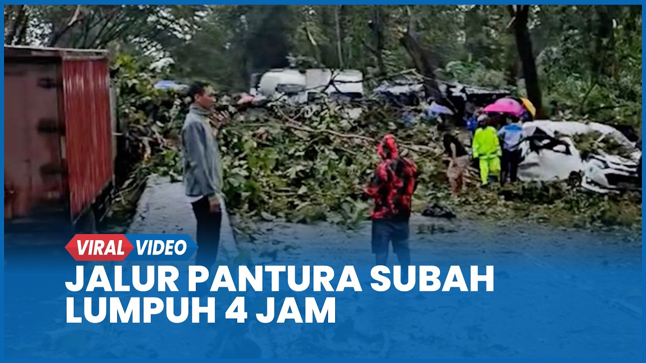 Jalur Pantura Subah Lumpuh 4 Jam Imbas Puting Beliung Terjang Batang