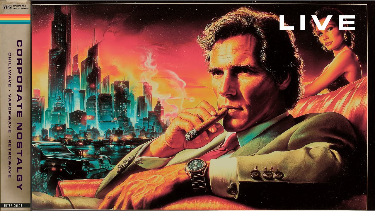 VHS 1984 - BUSINESSWAVE 🌃 80s CORPORATE VAPORWAVE | Night Office Dreams & Neon Reflections