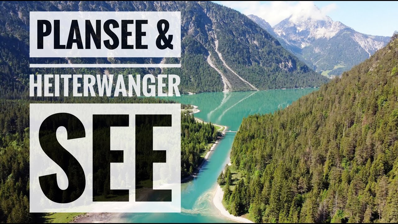 Plansee und Heiterwanger See von oben in Tirol Österreich