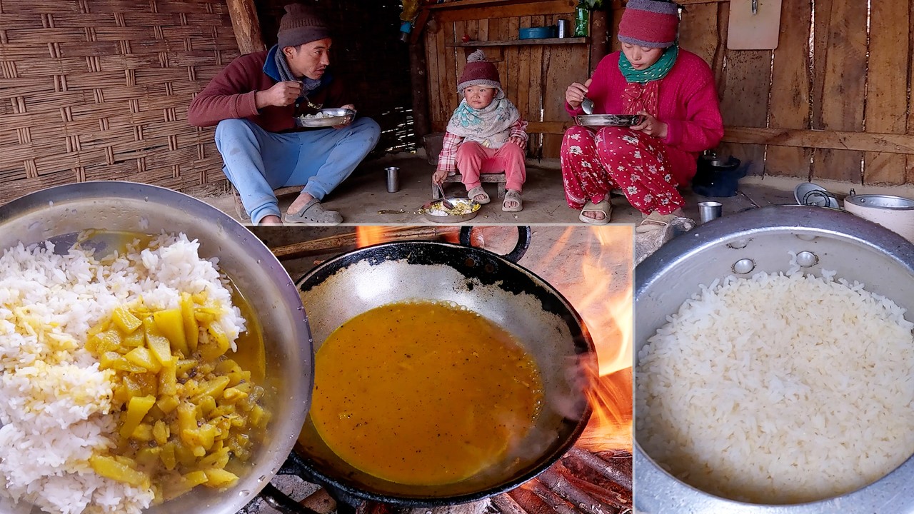 manjita's lunch together with son and husband || Himalayan family lunch ||
