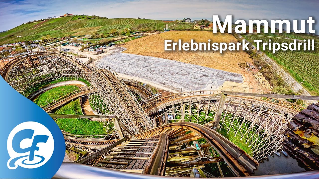 Mammut front seat on-ride 5K POV @60fps Erlebnispark Tripsdrill