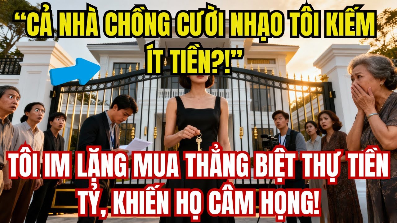 Cả Nhà Chồng Cười Nhạo Tôi Kiếm Ít, Nhưng Khi Tôi Mua Thẳng Biệt Thự Tiền Tỷ, Ai Nấy Câm Lặng