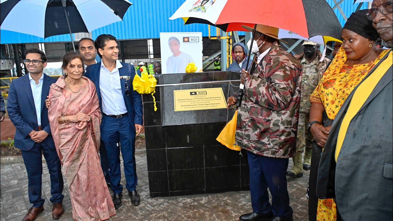 Museveni commissions Abyssinia Steel Factory in Jinja - more jobs for Ugandans.