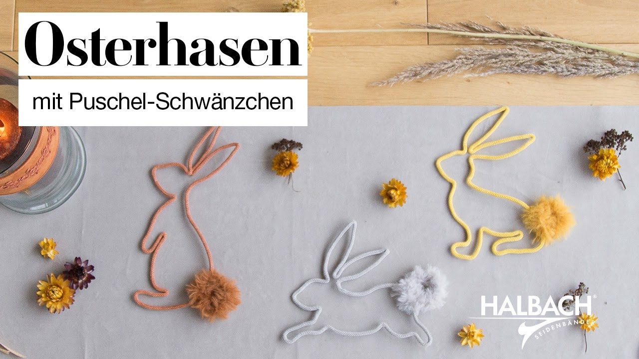 DIY Papier-Strickschlauch Osterhase biegen