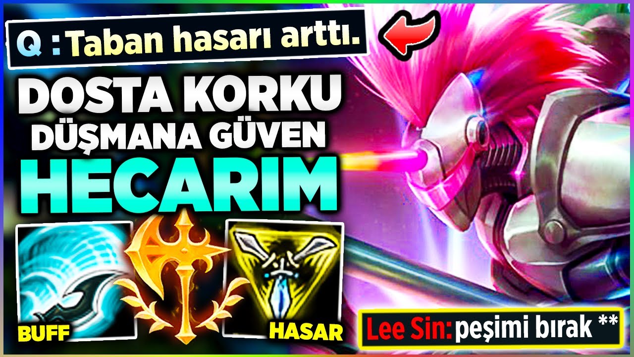 Q'SUNA NE OLMUŞ BÖYLE! BUFF'LI ATIN GAZABINDAN KAÇAMAZSIN!! HECARIM JUNGLE OYNANIŞ | Rasher