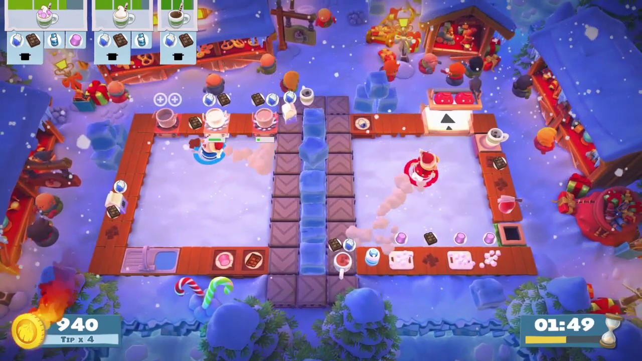 Overcooked 2 - Christmas 1-1 - 2 players - Score: 1972
