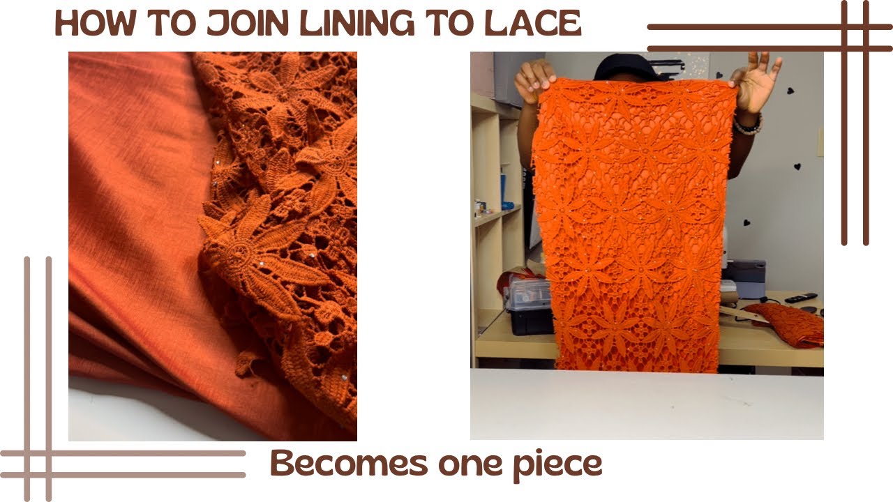 How to easily attach lining to lace | No sewing required