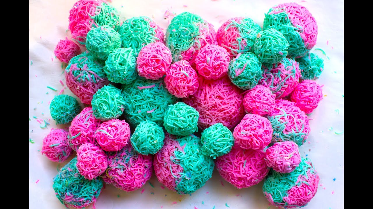 Soap Balls. Very satisfying soap crushing. Two Tone Crispy Soap Curls