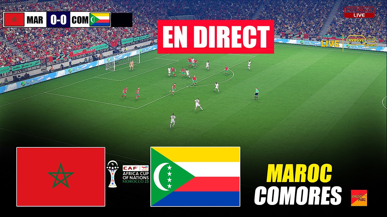 🔴EN DIRECT : MAROC vs COMORES | Simulation de jeu CAF eFootball PES 21 sur PC