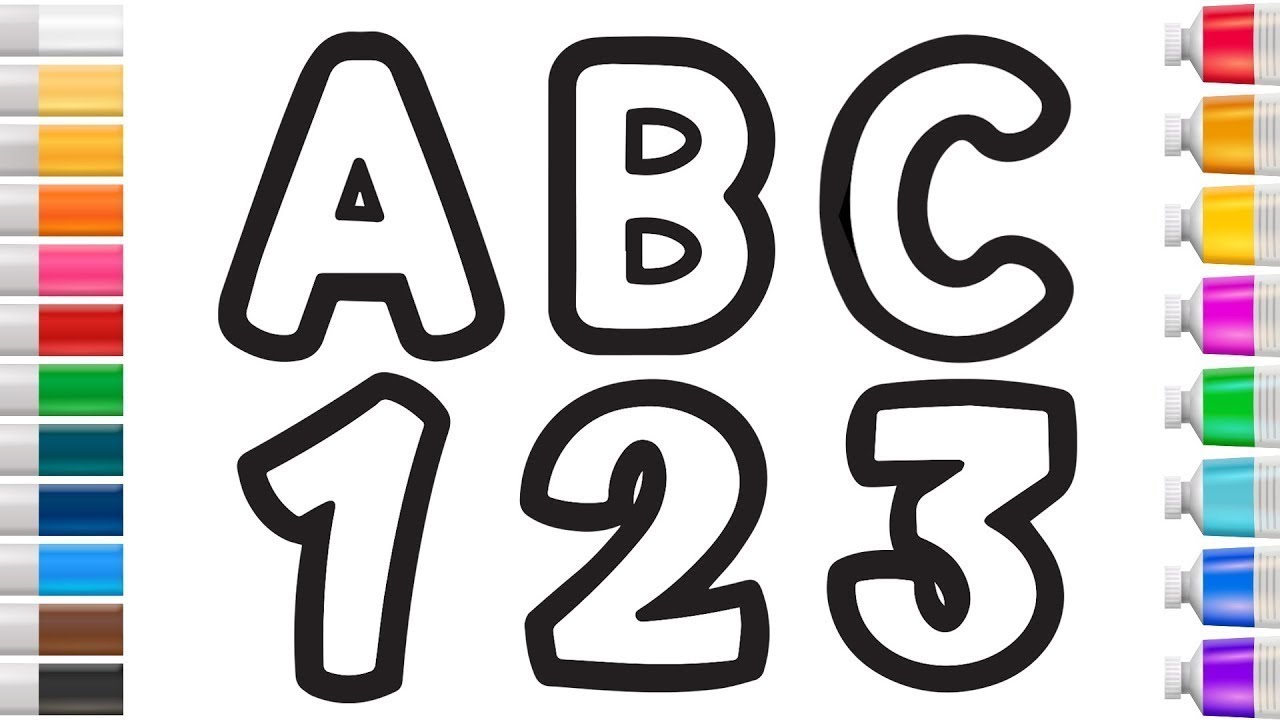 How to Draw cute ABC 123 | Easy Step by Step Tutorial